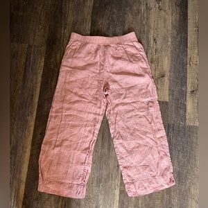 Tahari Blush Linen Trousers